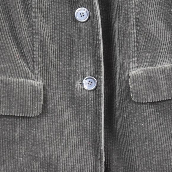 J. Jill Dark Brown Corduroy 3/4 Length Coat Jacket - Picture 5 of 7